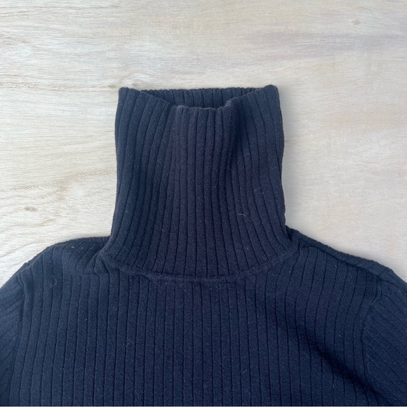 Croft & Barrow Large Black Turtle Neck Long Sleeve Casual Sweater Fall Winter - Picture 4 of 6